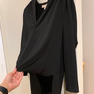 NWT Black Philosophy High-Low Long Sleeve Shirt